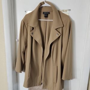 NYC Women's Elegant Camel Trench Coat